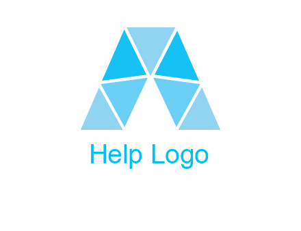 triangles Letter A logo
