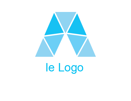 triangles Letter A logo
