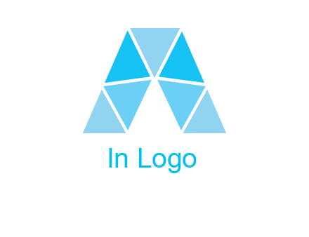 triangles Letter A logo