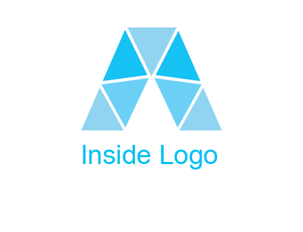 triangles Letter A logo