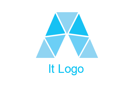 triangles Letter A logo