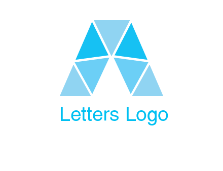 triangles Letter A logo