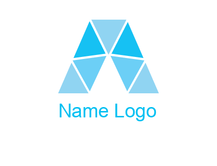 triangles Letter A logo