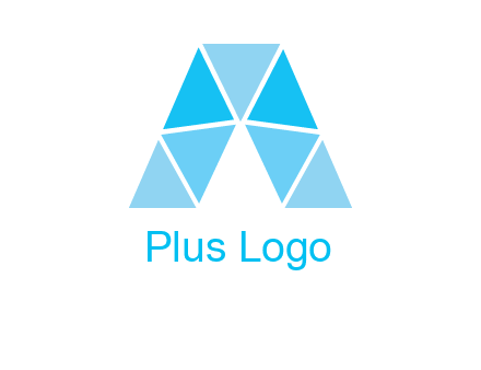 triangles Letter A logo
