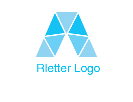 triangles Letter A logo