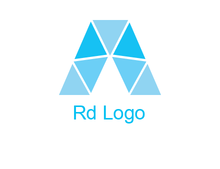 triangles Letter A logo