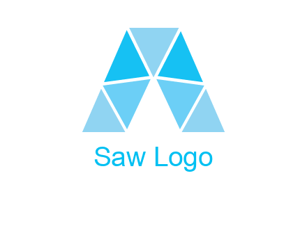 triangles Letter A logo