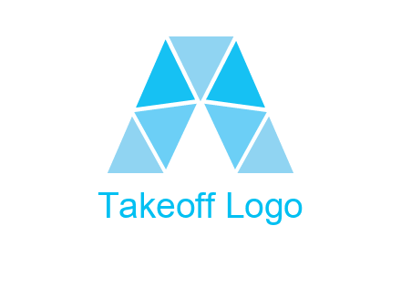 triangles Letter A logo