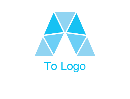 triangles Letter A logo