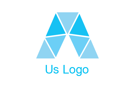 triangles Letter A logo