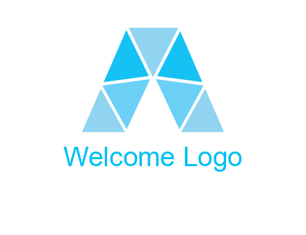 triangles Letter A logo