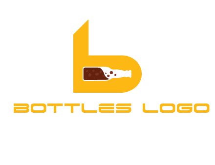 beer bottle letter B logo