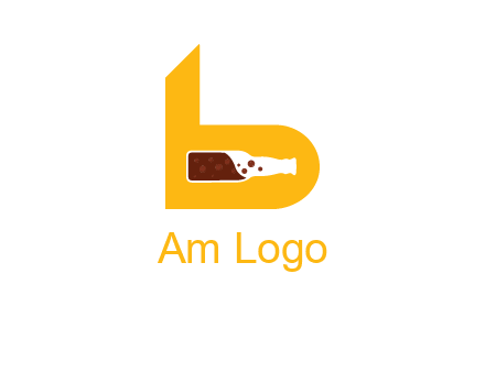 beer bottle letter B logo