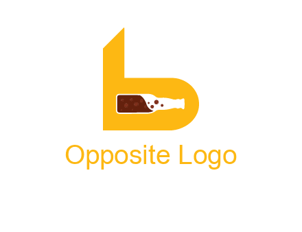 beer bottle letter B logo