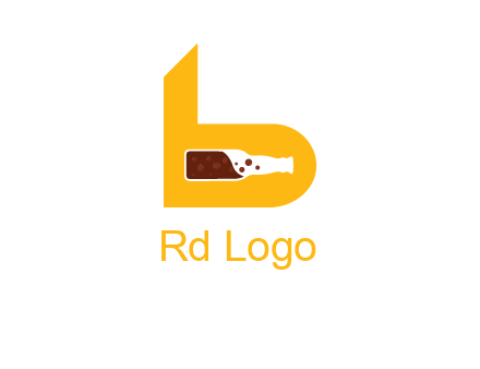 beer bottle letter B logo