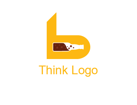 beer bottle letter B logo