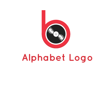 music disc in letter B logo