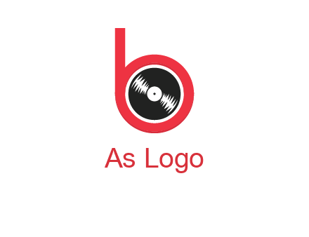 music disc in letter B logo