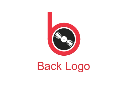 music disc in letter B logo