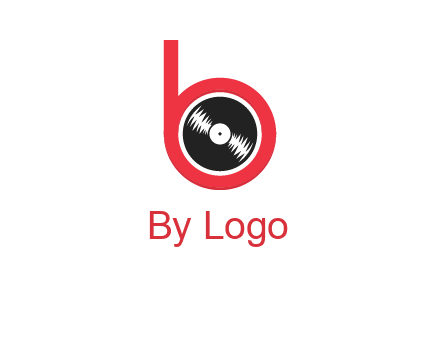 music disc in letter B logo