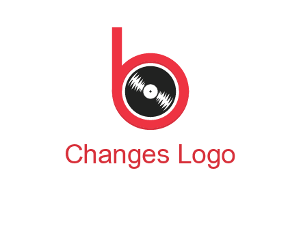 music disc in letter B logo