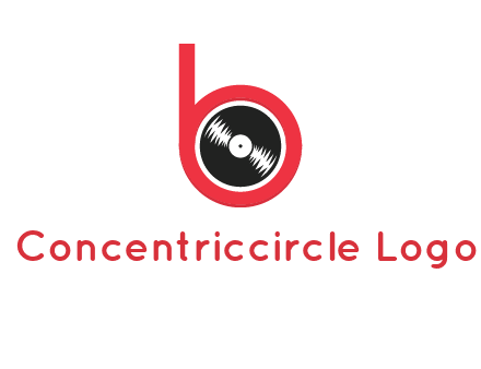 music disc in letter B logo