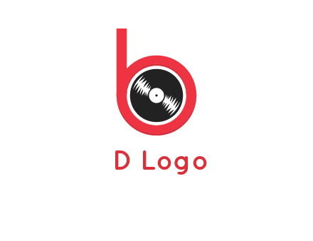 music disc in letter B logo