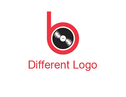 music disc in letter B logo