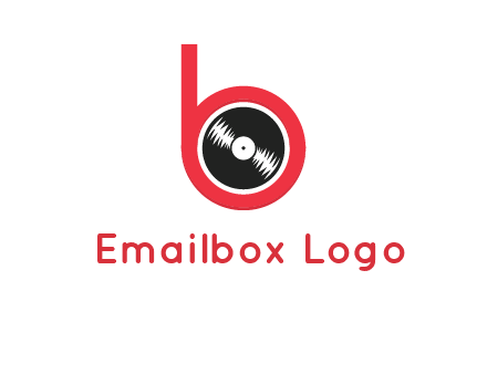 music disc in letter B logo