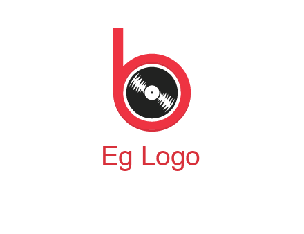music disc in letter B logo