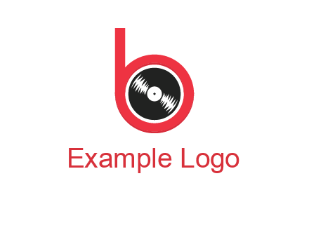 music disc in letter B logo
