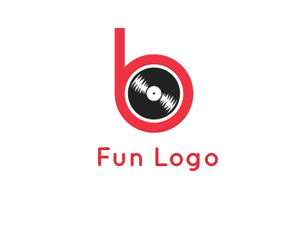 music disc in letter B logo