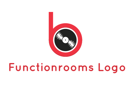 music disc in letter B logo