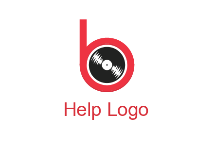 music disc in letter B logo