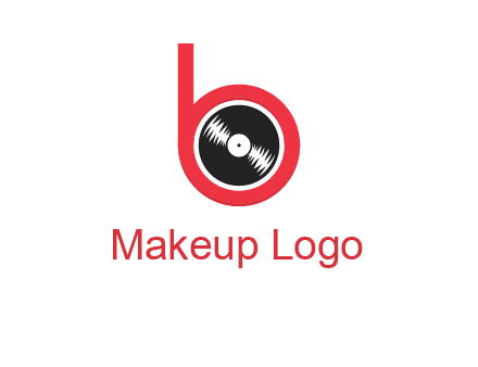 music disc in letter B logo