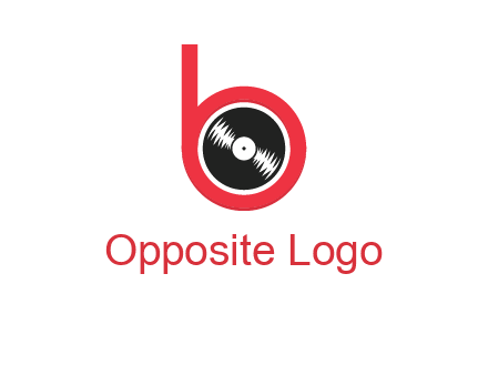 music disc in letter B logo