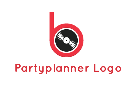 music disc in letter B logo