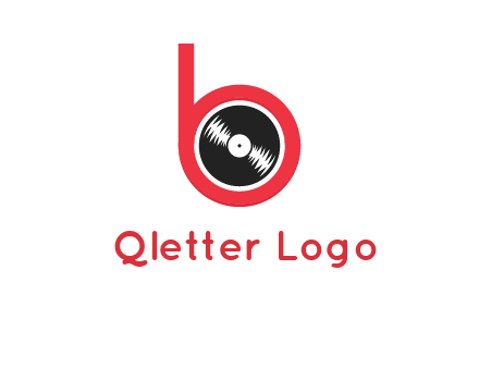 music disc in letter B logo