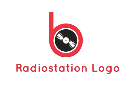 music disc in letter B logo