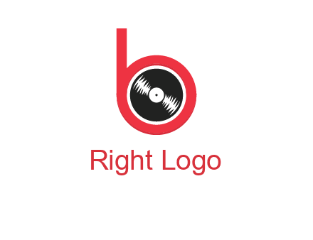 music disc in letter B logo