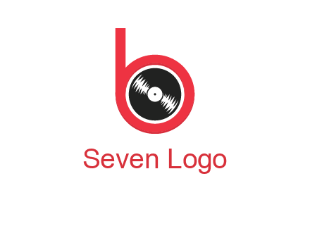 music disc in letter B logo