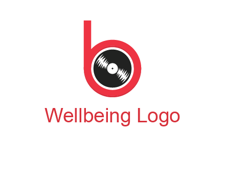 music disc in letter B logo