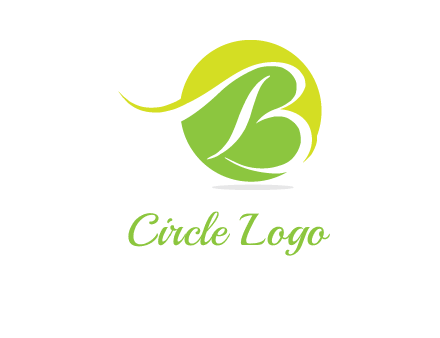 cursive letter B in a circle logo