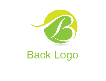 cursive letter B in a circle logo