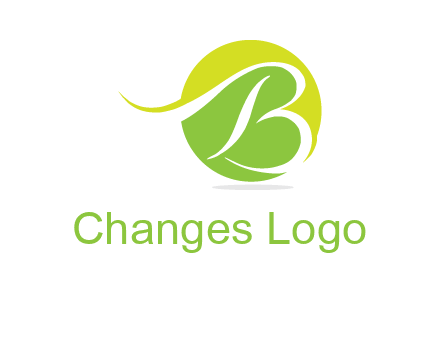 cursive letter B in a circle logo