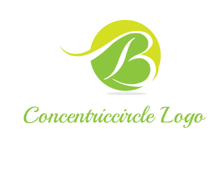 cursive letter B in a circle logo