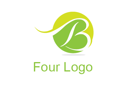 cursive letter B in a circle logo