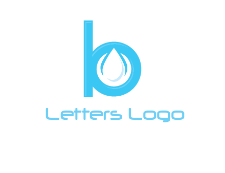 letter b drop logo