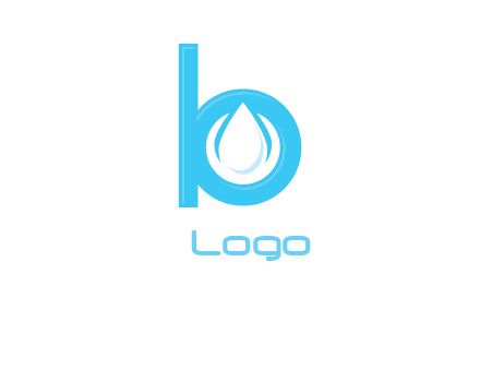 letter b drop logo