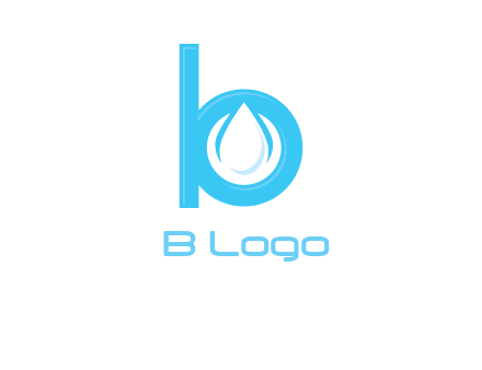 letter b drop logo